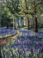 Bluebell Copse, an earlier thread painting by Mitra McQuilton