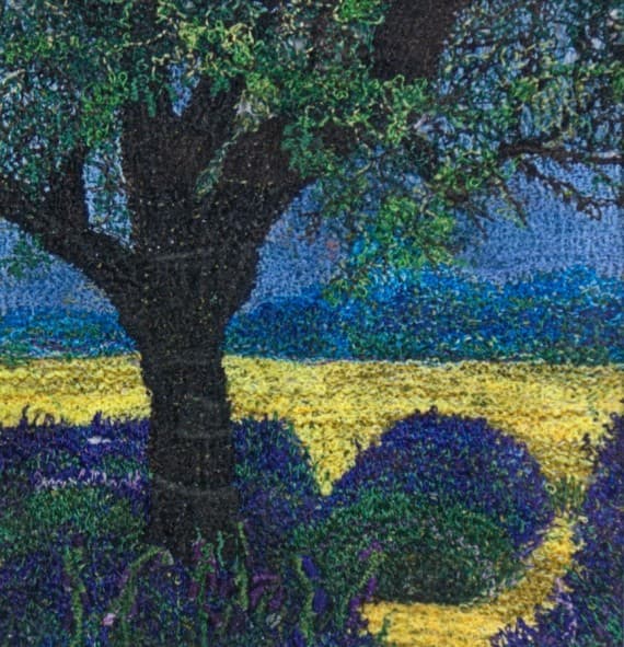 Lavender, an earlier thread painting by Mitra McQuilton