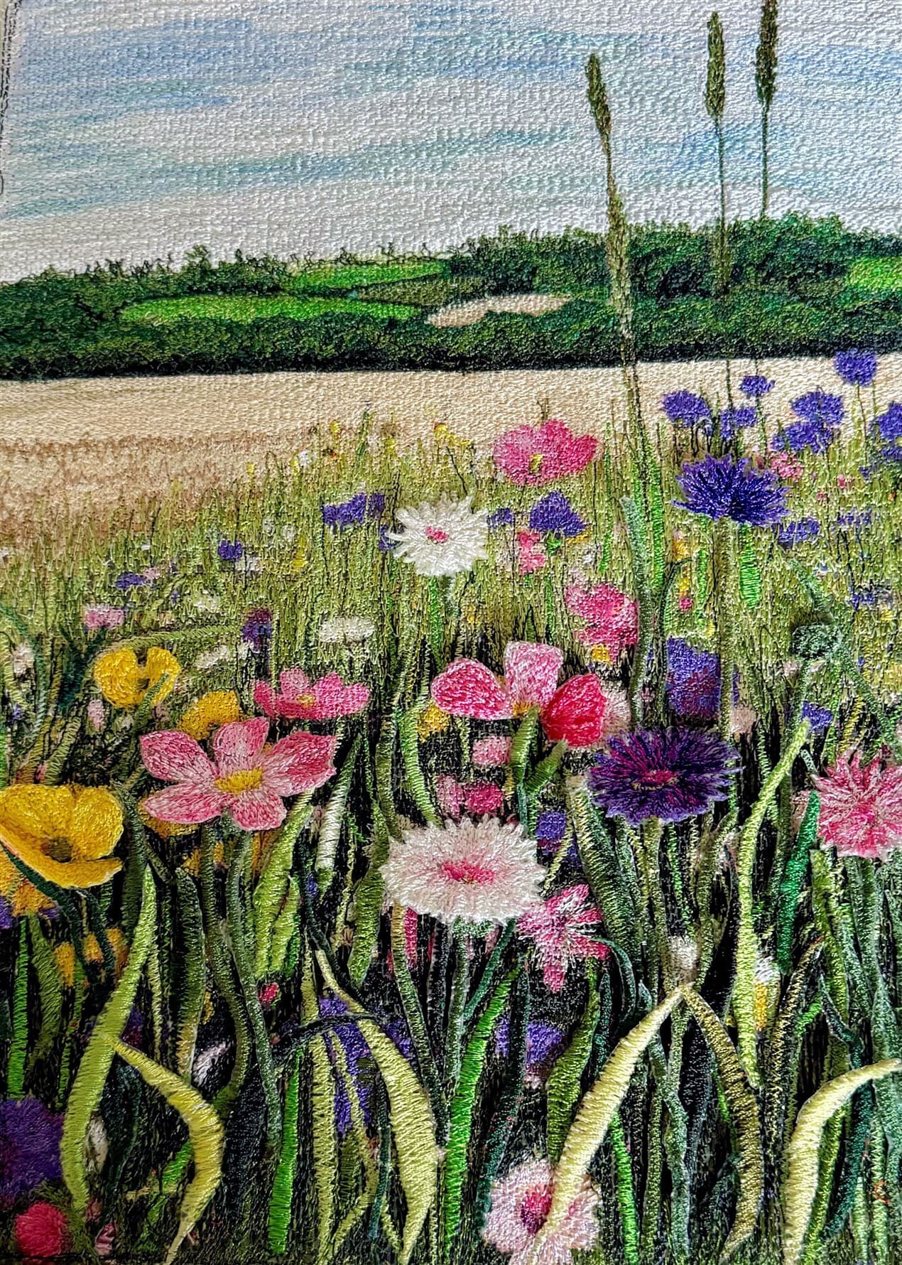 Daisy Meadow, a rectangular greetings card