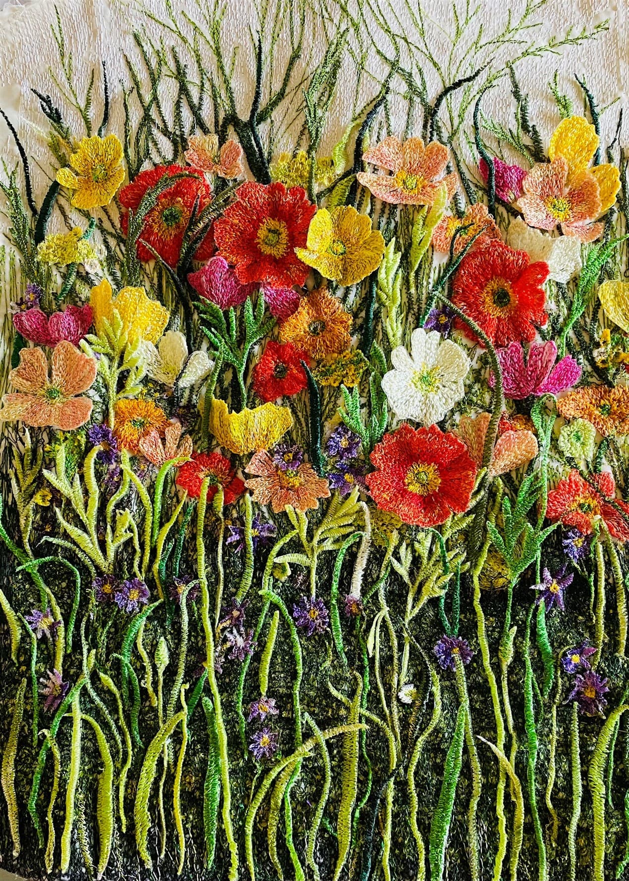 Garden Poppies, a rectangular greetings card