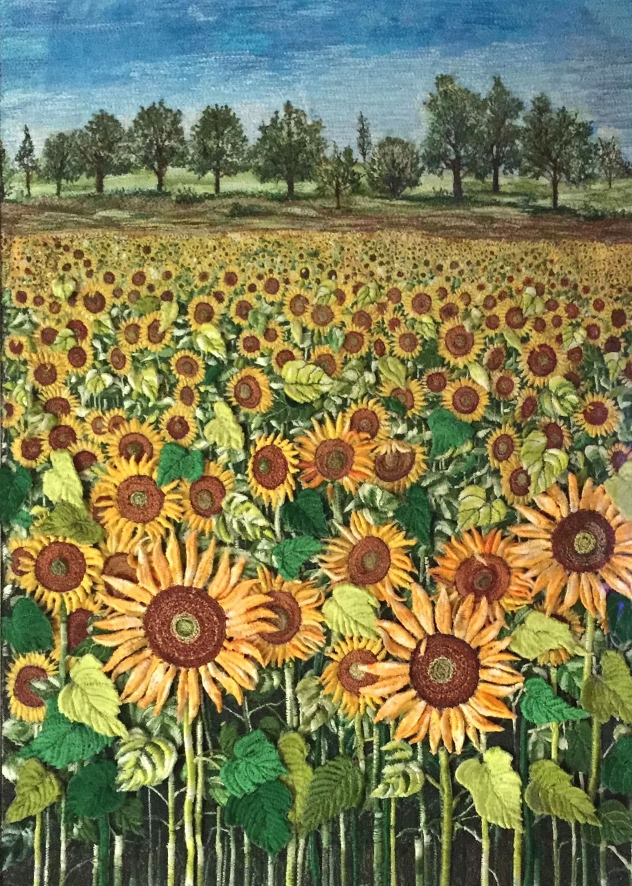 Sunflower Field, a rectangular greetings card
