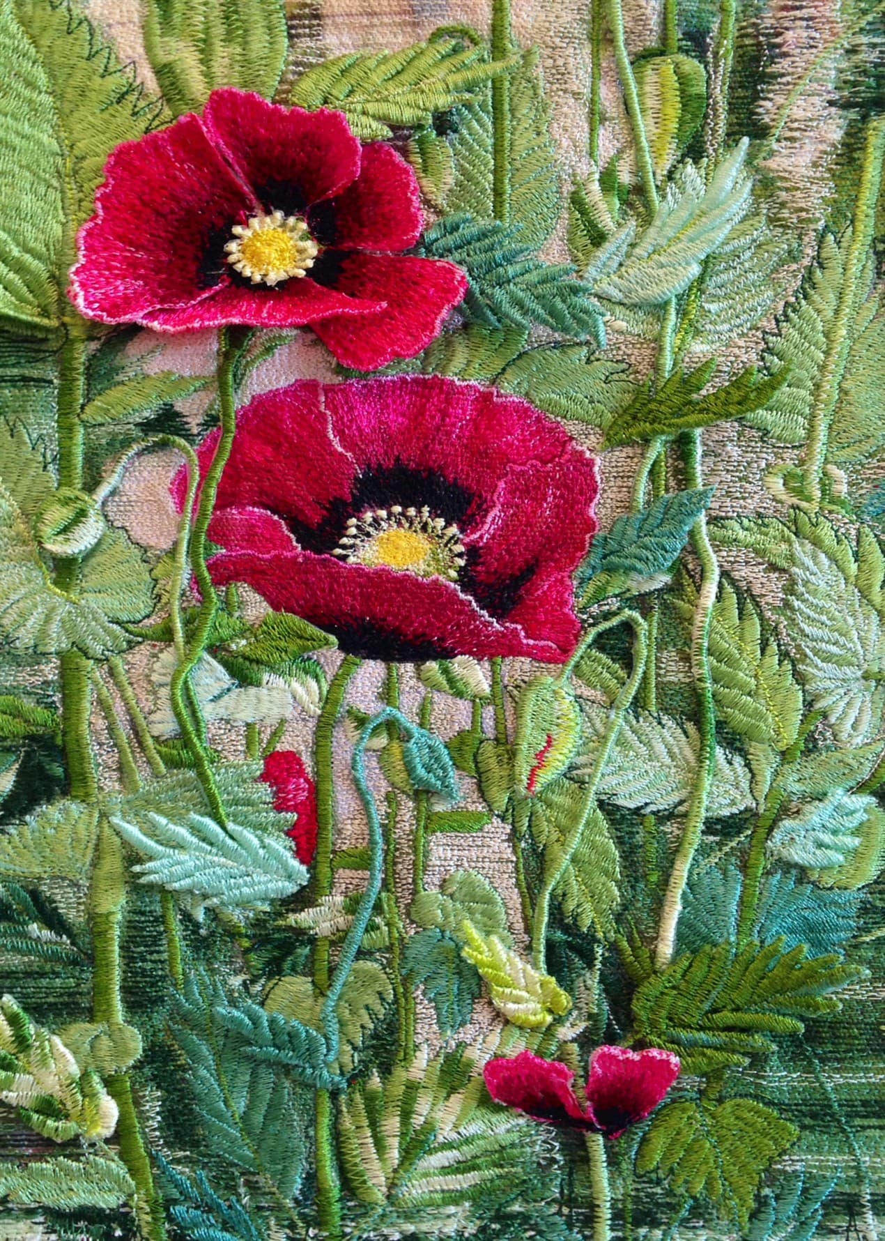 My Garden Poppies, a rectangular greetings card