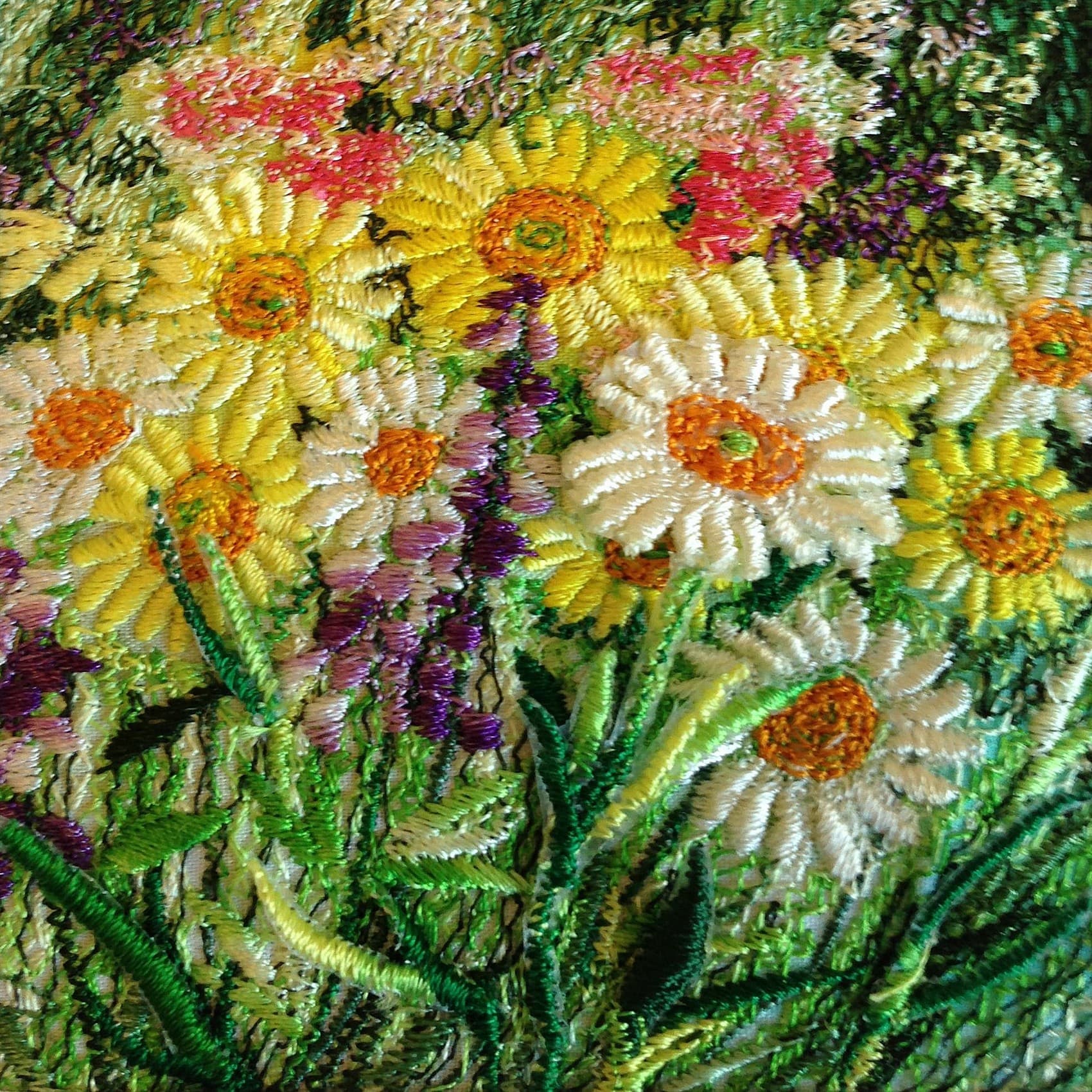 Daisies, a square greetings card