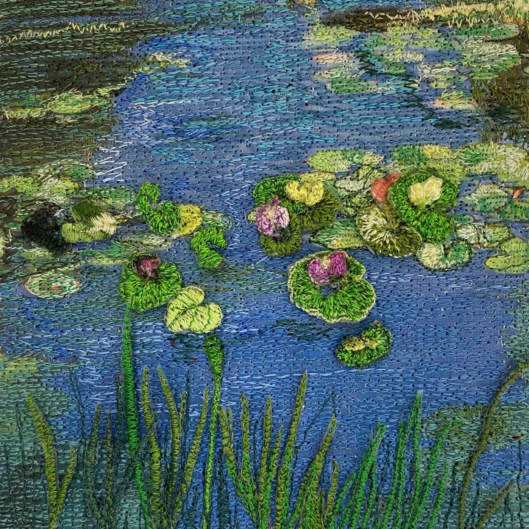 Lilly Pond, a square greetings card