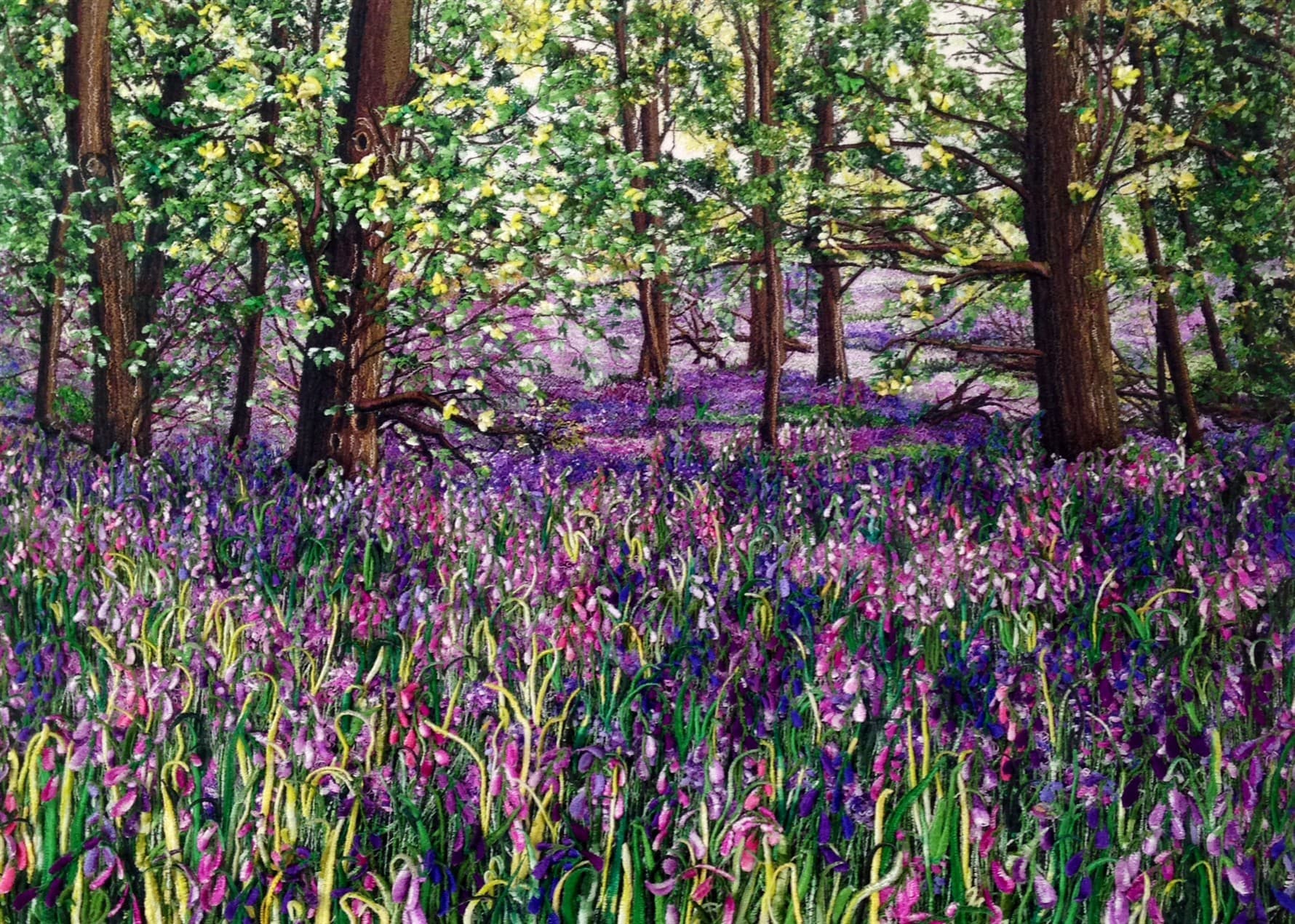 Bluebell in Cotswold, a rectangular greetings card