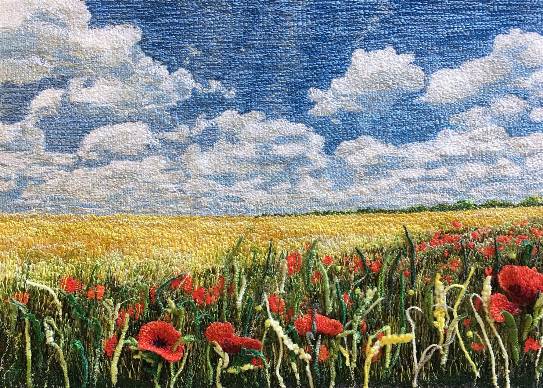 Poppy Cornfield, a rectangular greetings card