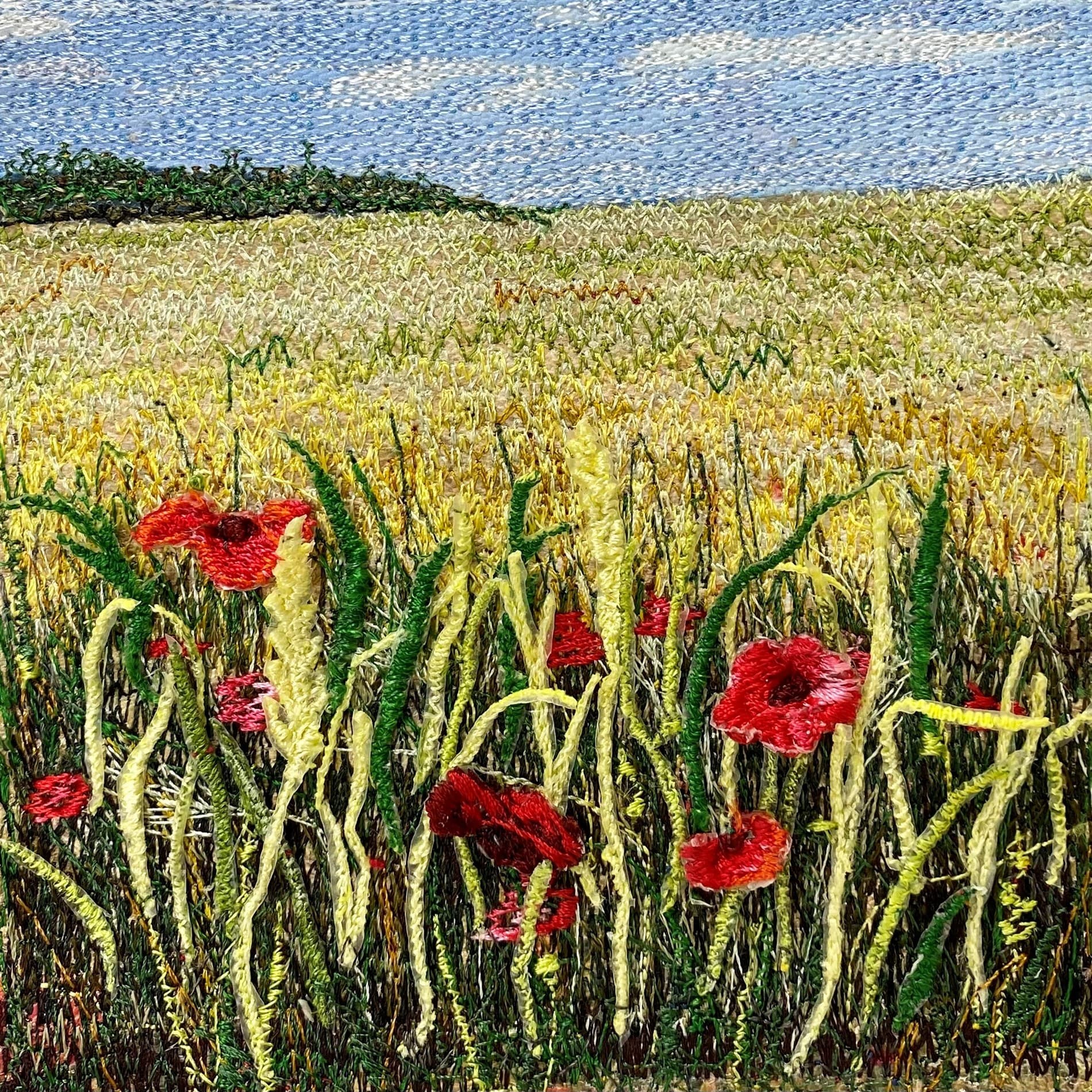 Cornfield, a square greetings card