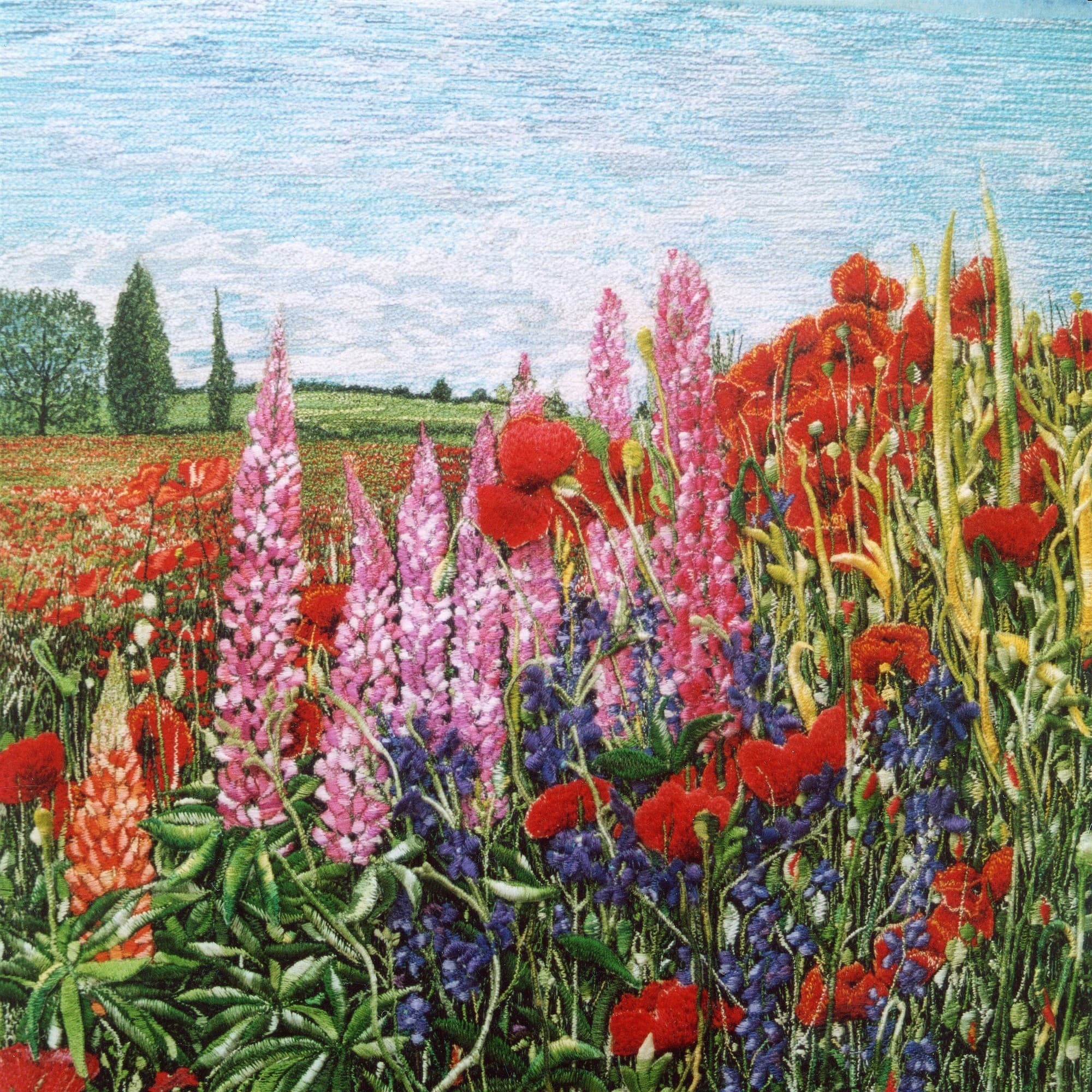Summer Garden, a square greetings card